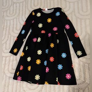 SHEIN Kids Black Floral Dress